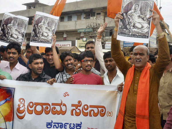 ಶ್ರೀರಾಮಸೇನೆ ಪ್ರತಿಭಟನೆ