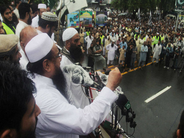 Anti India rally Hafiz urges world India terrorist country
