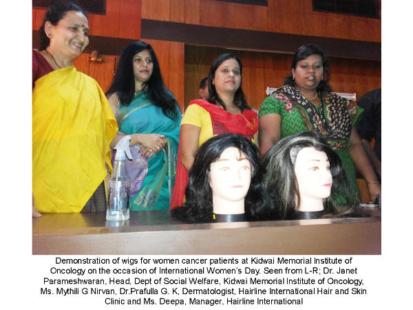 Hairline donates wigs, cooling caps to women cancer patients at Kidwai hospital