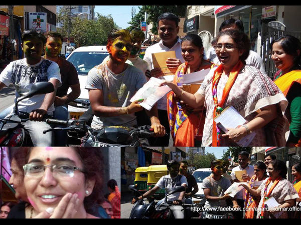 ತೇಜಸ್ವಿನಿ ಅನಂತ್ ಅವರಿಂದ ಹೋಳಿ ಆಚರಣೆ