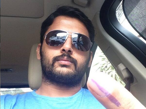 ಆಂಧ್ರಪ್ರದೇಶದಲ್ಲಿ ನಿತಿನ್ ಮತದಾನ