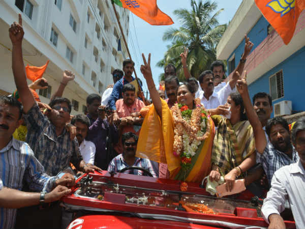 Lok Sabha Election results 2014, Karnataka : Shobha Karandlaje (BJP) Wins Udupi-Chikmagalur constituency Lok Sabha Election results 2014, Karnataka : Shobha Karandlaje (BJP) Wins Udupi-Chikmagalur constituency