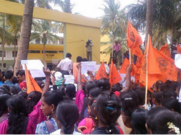 ABVP workers protest ABVP workers protest