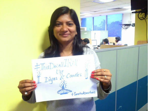 ದಿಯಾ ಮತ್ತು ಮೇಣದ ಬತ್ತಿ ಮಾತ್ರ ಉರಿಸುತ್ತೇನೆ