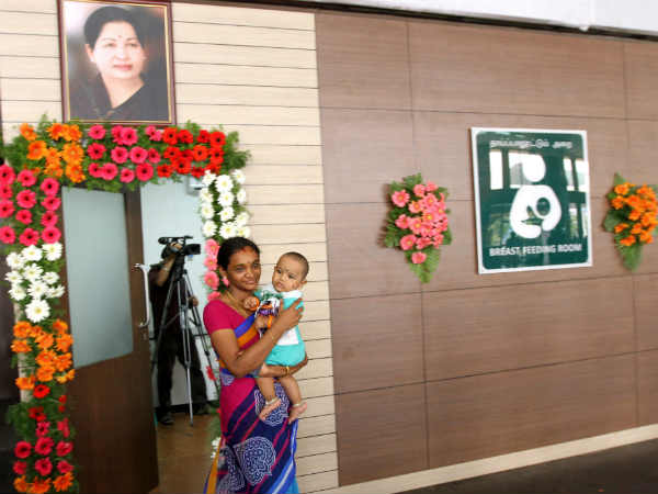 Jayalalithaa launches 352 lactating mothers’ rooms, milk banks in TN
