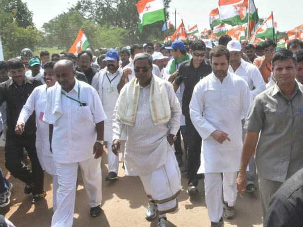 ಪಾದಯಾತ್ರೆ ಆರಂಭಿಸಿದ ರಾಹುಲ್ ಗಾಂಧಿ
