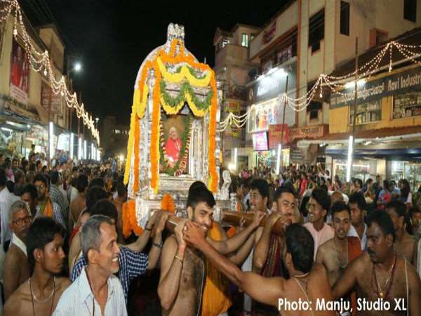 Kashi Math Seer Mangaluru Pura Pravesha was held on Feb 13 Kashi Math Seer Mangaluru Pura Pravesha was held on Feb 13