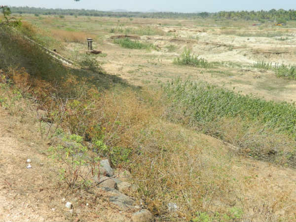 Ambareesh and ministers visit drought hit Mandya