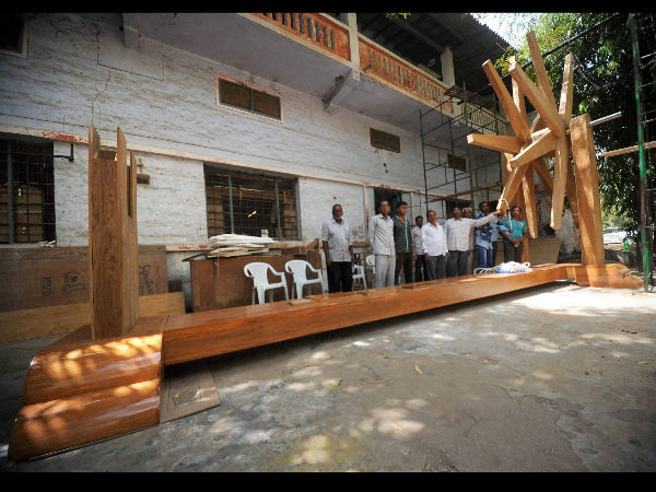  World's largest charkha unveiled at T3 airport