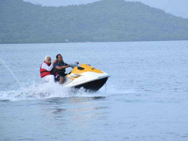 Karwar: Minister R V Deshpande inaugurates water sports at Kali river