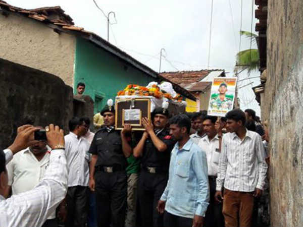 Soldier Sagara Kumbara body reached Sankeshwara