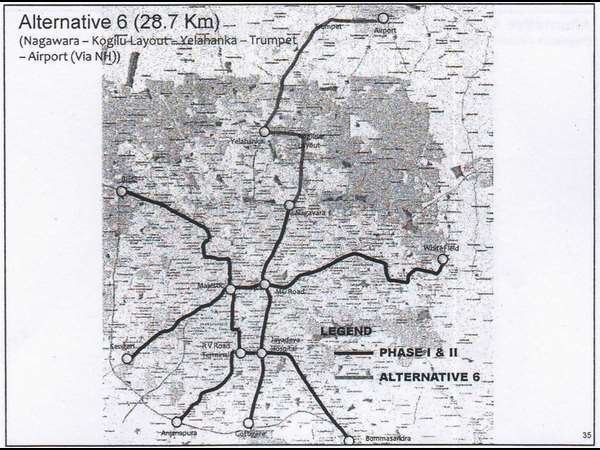 Suggest a Namma Metro route to the airport