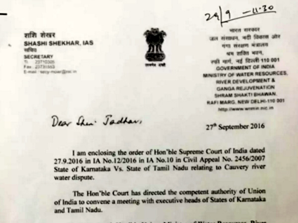 Cauvery Dispute: Uma Bharti to hold meeting of Tamil Nadu, Karnataka CMs