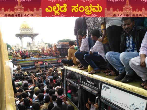 ಮಳೆ ಸಿಂಚನದ ನಡುವೆ ಸಂಚಲನ ಮೂಡಿಸಿದ ವಿಶ್ವವಿಖ್ಯಾತ ಜಂಬೂ ಸವಾರಿ