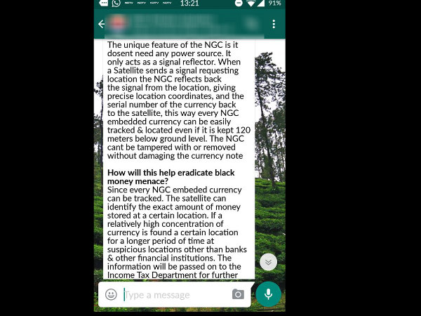 RBI 2000 Rupees Note Features Show No NGC GPS Tracking Chip