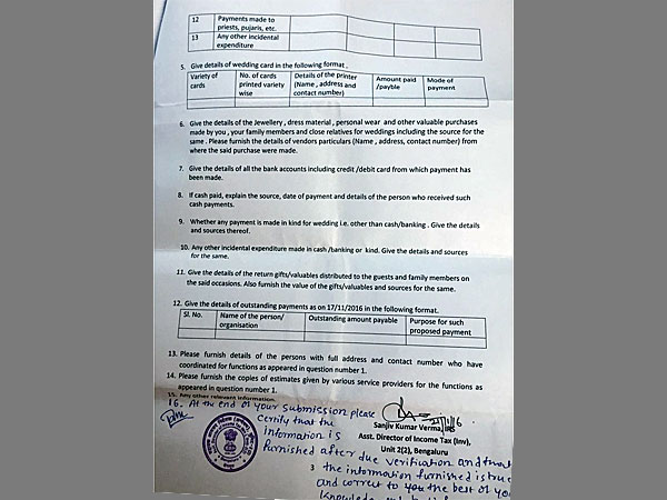 Explain daughter's wedding expenditure- IT to Janardhana Reddy