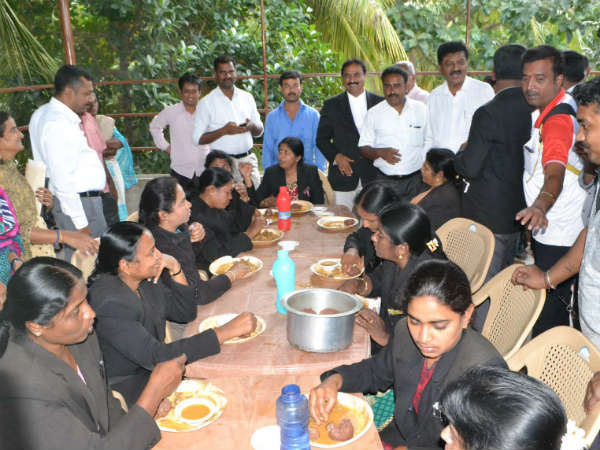 Ragi Mudde eating competition for Mandya Advocates