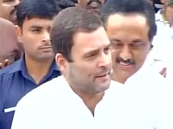 Rahul Gandhi met M Karunanidhi in channai