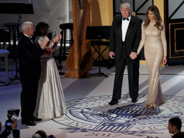 ಔತಣ ಕೂಟದಲ್ಲಿ ಡೊನಾಲ್ಡ್ ಟ್ರಂಪ್ ದಂಪತಿ