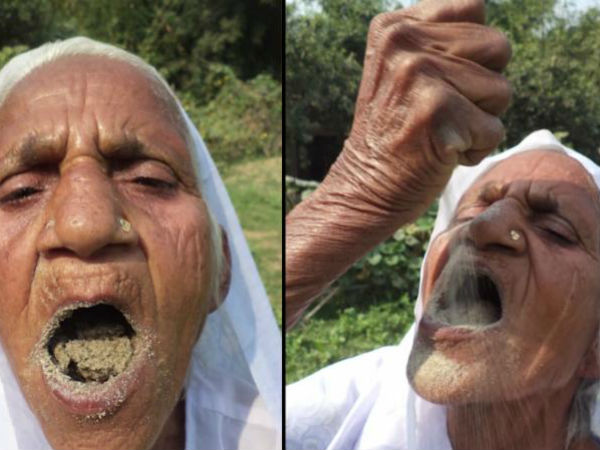 78 old woman named Kusma vati eats sand every day for good health! 78 old woman named Kusma vati eats sand every day for good health!