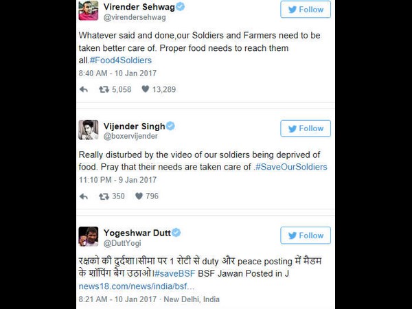 Sports stars come out in support of BSF jawan’s video 