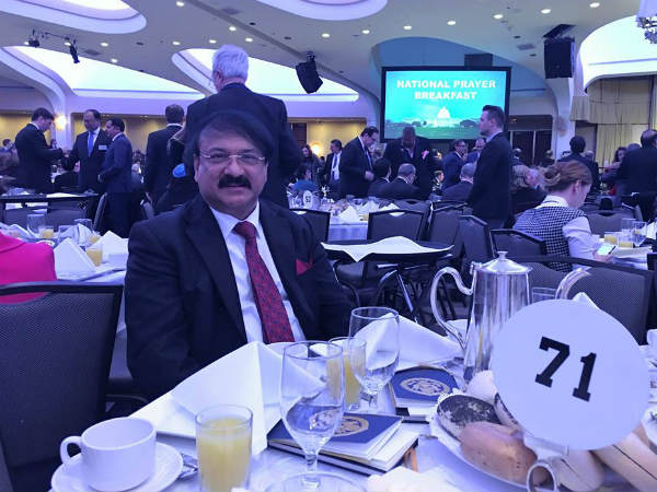 Ronald Colaco joins breakfast with US President Donald Trump