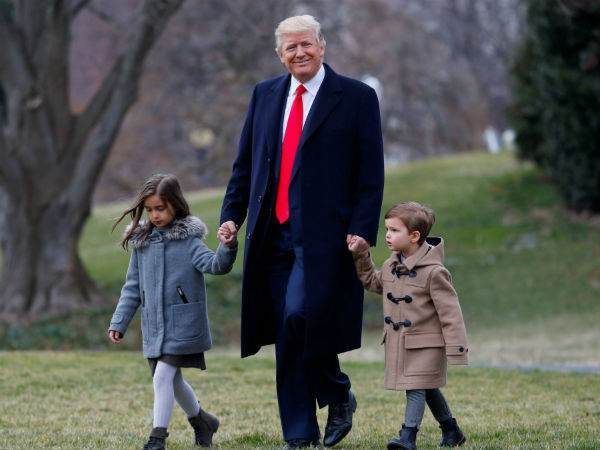 ಮೊಮ್ಮಕ್ಕಳೊಂದಿಗೆ ಟ್ರಂಪ್ 
