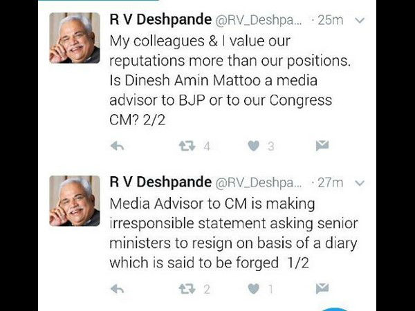 ಸಚಿವ ಆರ್ ವಿ ದೇಶಪಾಂಡೆ ಕೆಂಡಾಮಂಡಲ