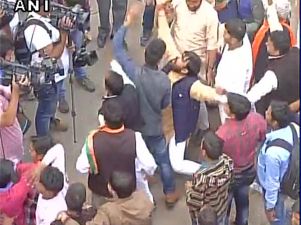 BJP leading in Uttar Pradesh: Party workers celebrate in Lucknow 