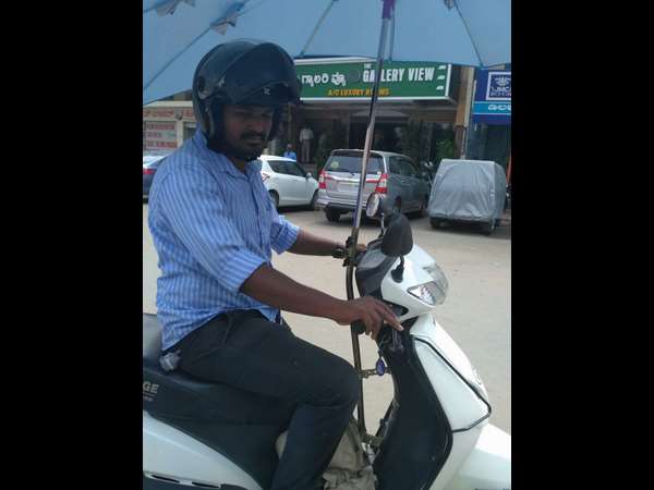 Bike umbrella to fight against heat!