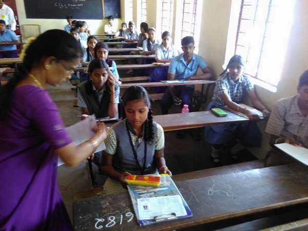 SSLC examination in Mysuru: students are enthusiastic to write exam.