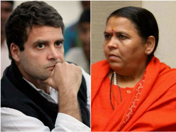 Union Minister Uma Bharti takes on Rahul Gandhi over remarks on PM Modi, Ganga Union Minister Uma Bharti takes on Rahul Gandhi over remarks on PM Modi, Ganga