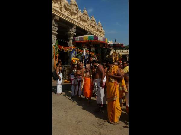 Yaduveer and Trishika grace religious function at Sringapatna
