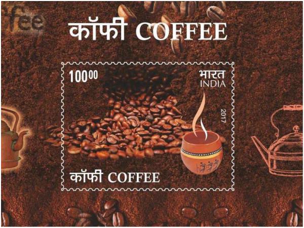 Scented postage stamp on coffee released in Bengaluru Scented postage stamp on coffee released in Bengaluru