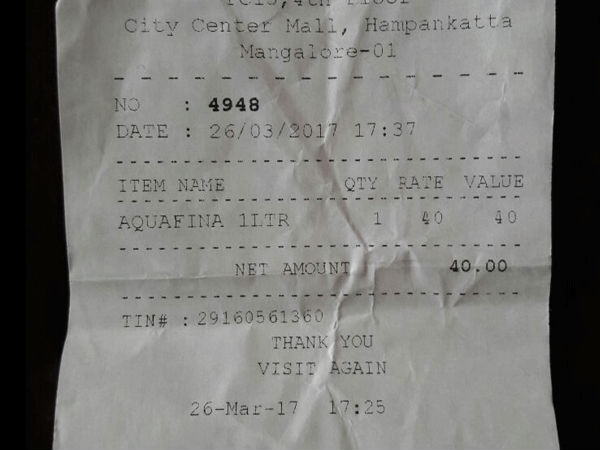 Half liter water bottle of Rs 10 is now Rs 40 in Mangaluru malls Half liter water bottle of Rs 10 is now Rs 40 in Mangaluru malls
