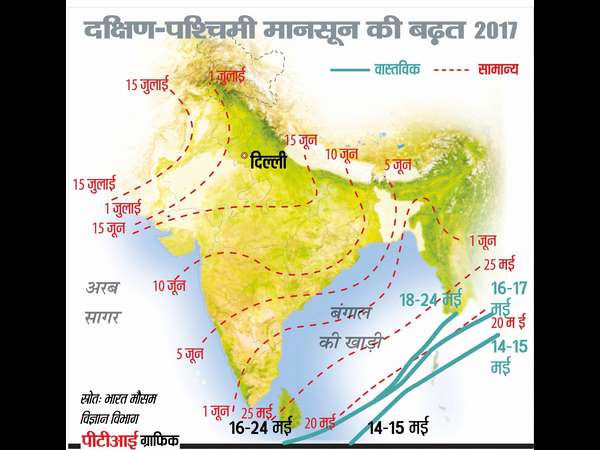 ನೈರುತ್ಯ ಮುಂಗಾರಿನ ಪಯಣ