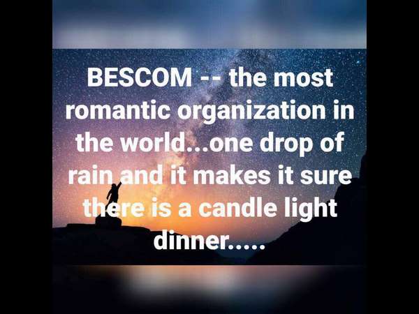 BESCOM the most romantic organisation in the world! 