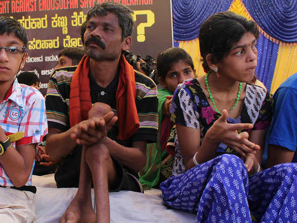 Endosulfan affected families stage hunger strike at Beltangady, BJP slams govt