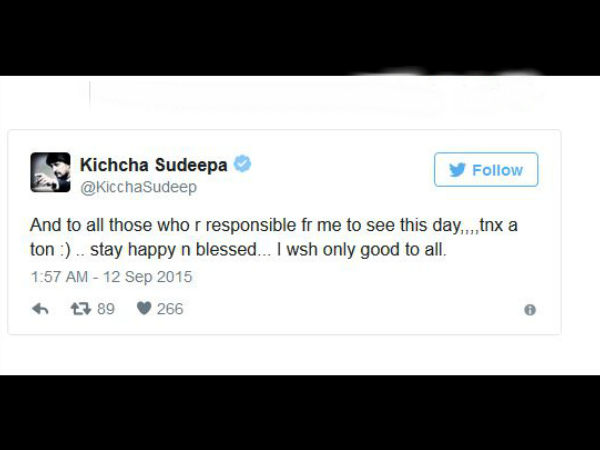 ಸರಣಿ ಟ್ವೀಟ್ ಮಾಡಿದ್ದ ಸುದೀಪ್ 