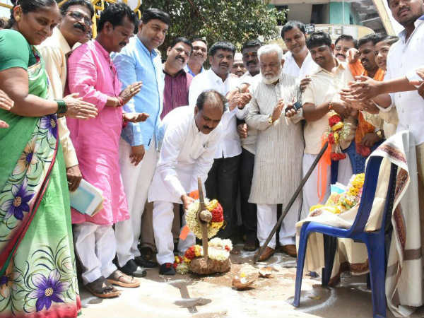 Clash between BJP and congress over road work inauguration in Hubballi