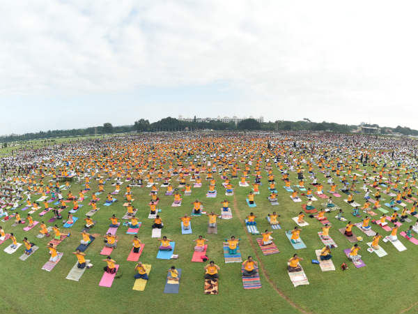 20 thousand peoples performed yoga at race course Mysuru on Sunday 