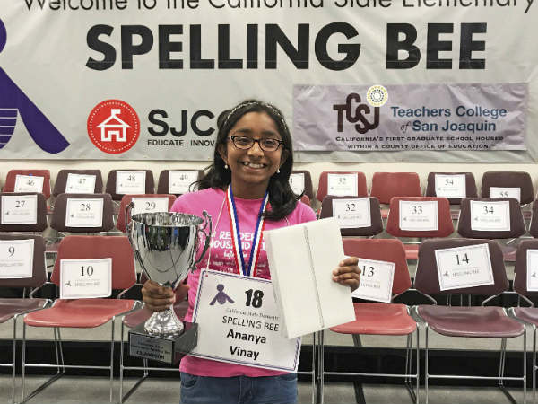 Indian American Ananya Vinay won the prestigious National Spelling Bee Championship Indian American Ananya Vinay won the prestigious National Spelling Bee Championship