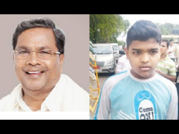 8-year-old meets CM Siddaramaiah, urges to repair roads in city 8-year-old meets CM Siddaramaiah, urges to repair roads in city