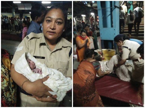 Woman gives birth to baby boy on Thane railway platform Woman gives birth to baby boy on Thane railway platform