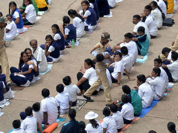 Mysuru students fainted while practicing yoga for guinness record