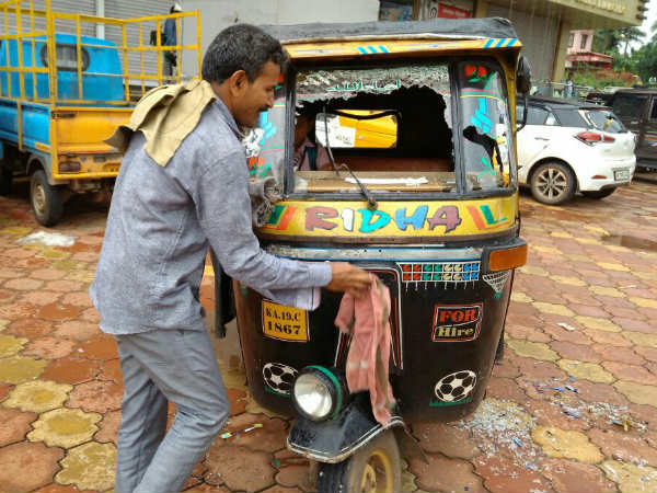 Stone pelting during shifting of Sharath's body to his village, one injured 