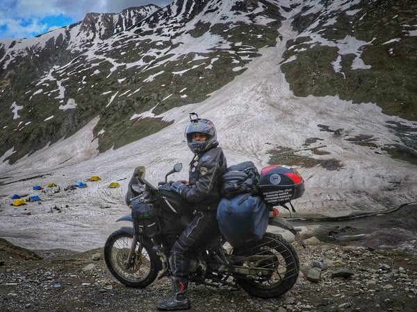 Biker Sachin Shetty complets his dream bike ride from Kaup to Jammu Kashmir 