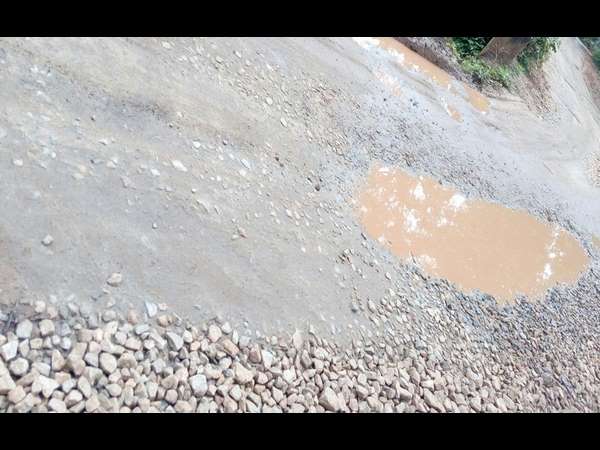 Madikeri roads damaged due to rain Madikeri roads damaged due to rain