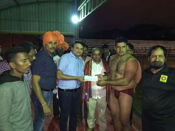 The wrestling competition at Mysore