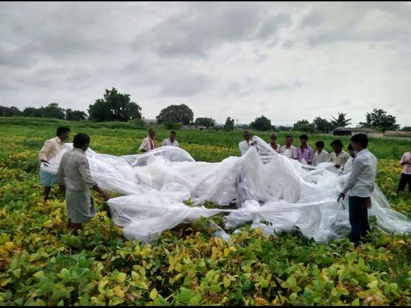 Huge plastic balloon found in Chincholi, Kalaburagi